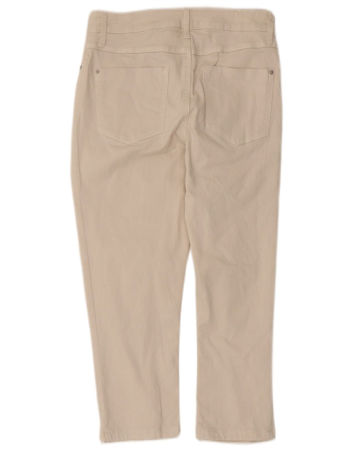 Pantaloni Capri da donna Marks & Spencer UK 10 piccoli W28 L22 bianco sporco