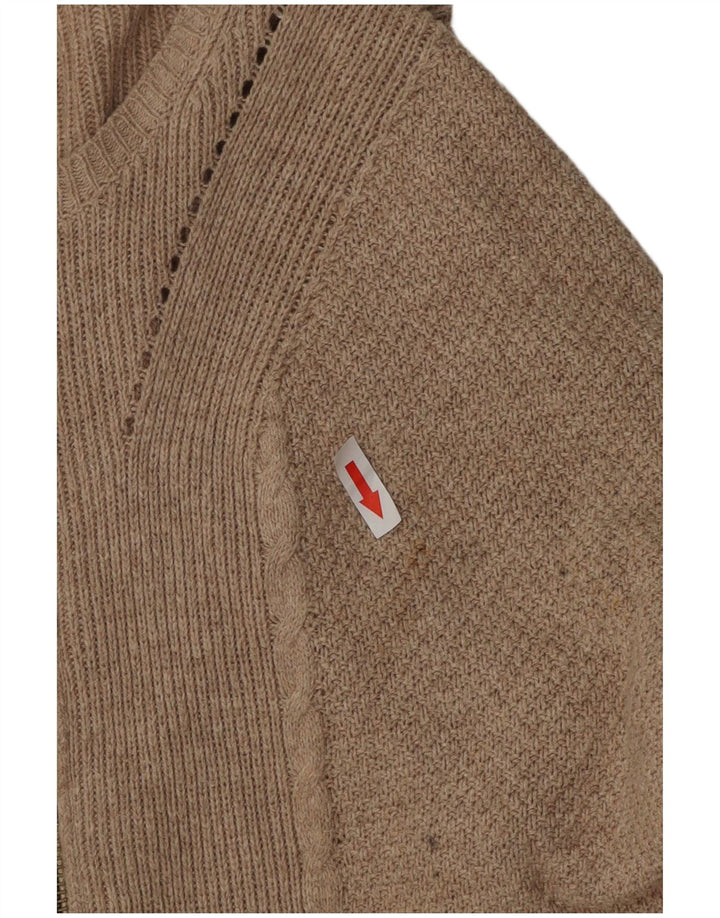 Maglione cardigan lungo oversize da donna Marks & Spencer UK 8 piccolo Beige