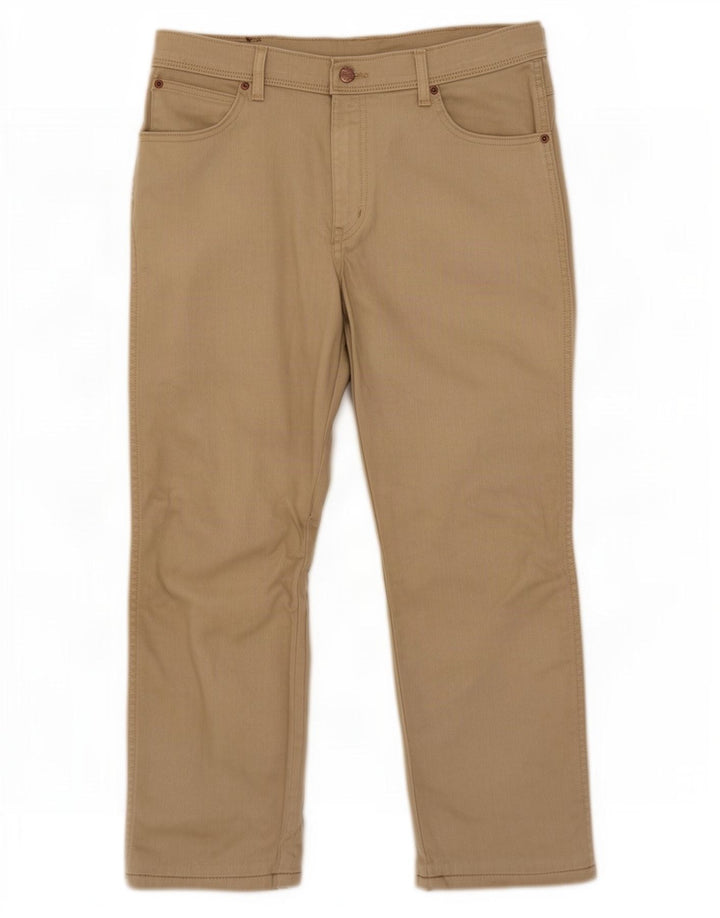 Jeans corti da uomo Wrangler W36 L25 cotone beige