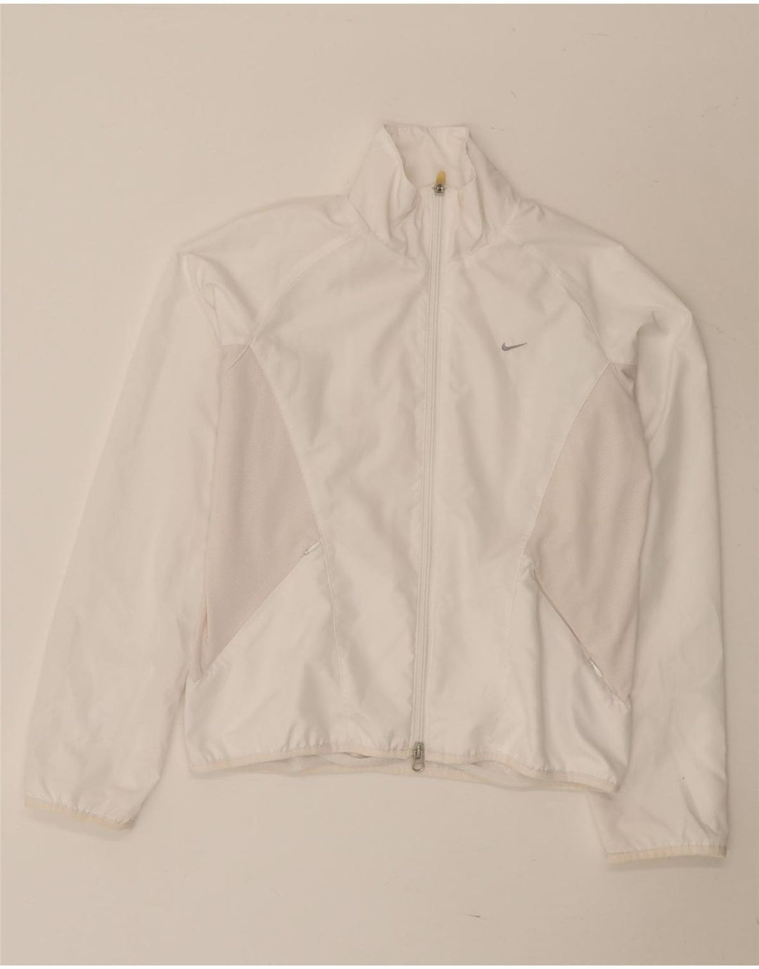 Giacca da tuta da donna NIKE UK 14 poliestere bianco medio