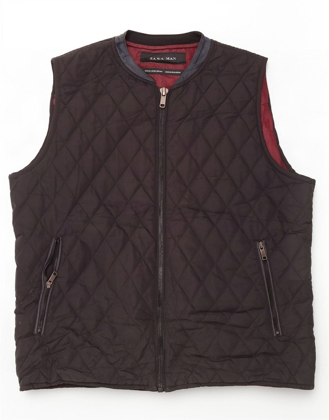 Gilet trapuntato da uomo Zara UK 42 XL nero