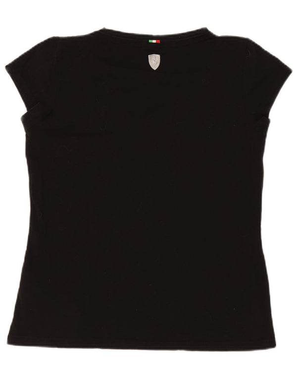 Puma Scuderia Ferrari T-shirt da donna Top UK 16 Large Nero Cotone
