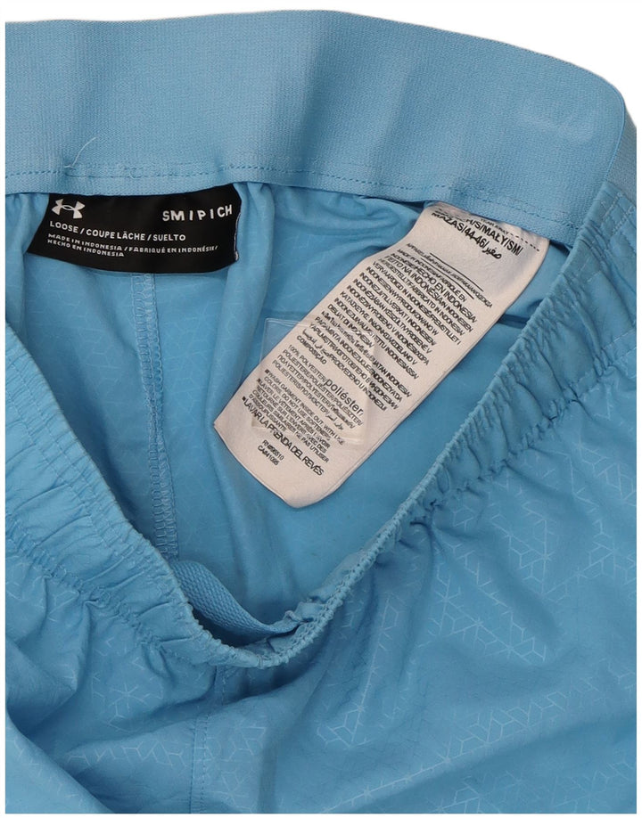 Pantaloncini sportivi grafici da uomo Under Armour piccoli poliestere geometrico blu