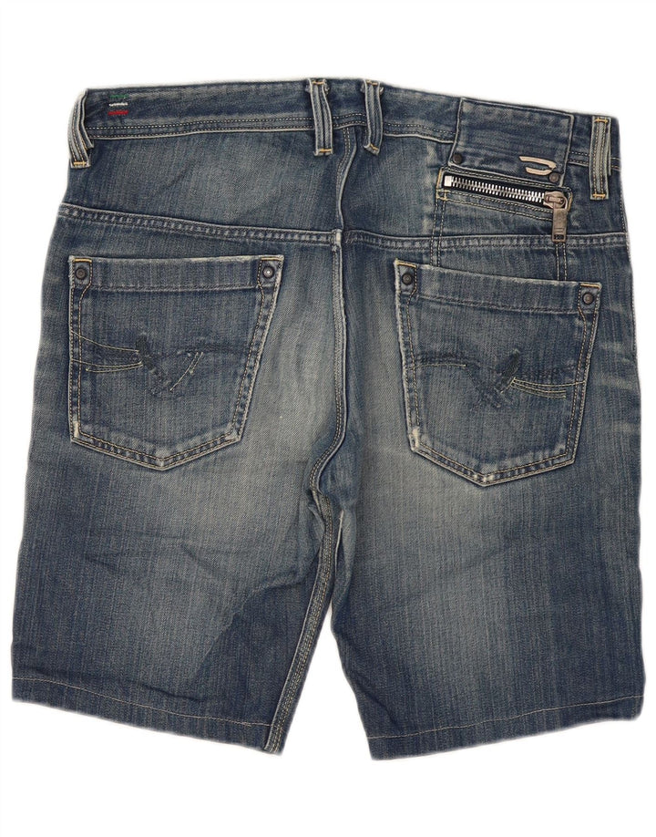 Pantaloncini di jeans Diesel Onijo da uomo W33 in cotone blu medio