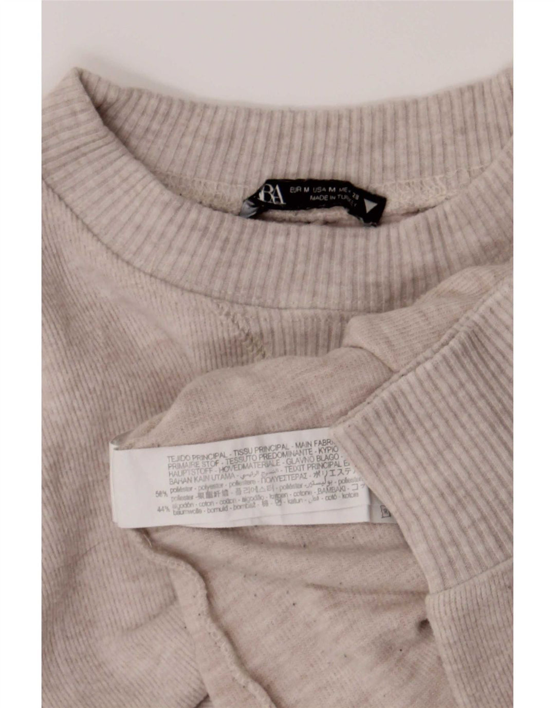 Top corto da donna Zara in camicetta UK 14 Poliestere grigio medio