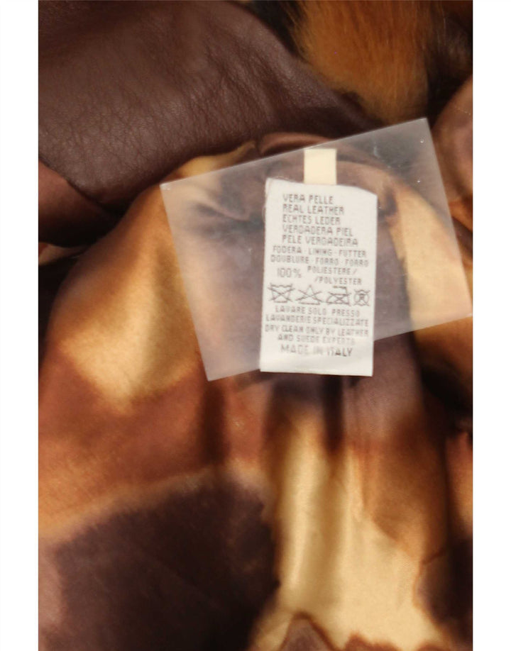Cappotto in Pelle Donna Anna Paola IT 44 Marrone Medio