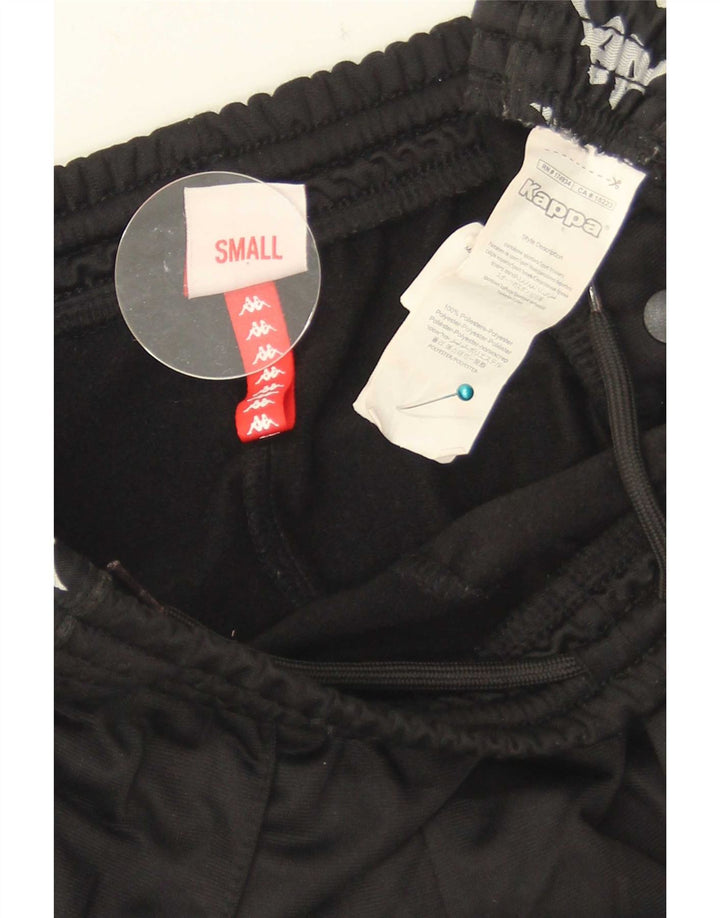 Pantaloni da tuta con grafica Kappa da uomo piccoli in poliestere nero