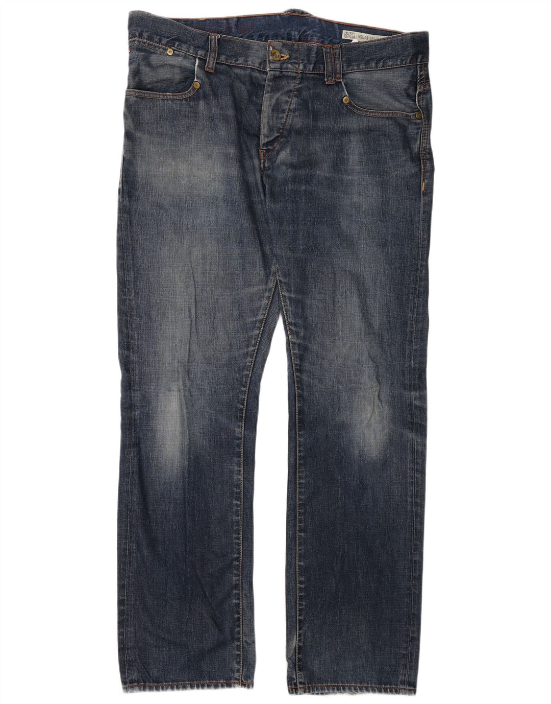Jeans dritti vestibilità regolare da uomo Tommy Hilfiger W38 L34 cotone blu