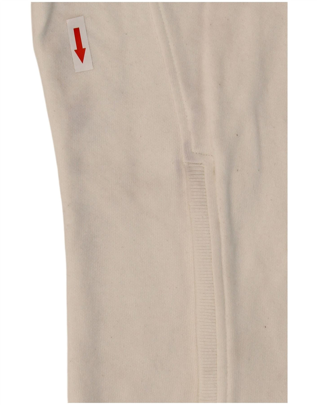 Felpa da donna con collo con zip Champion, maglione UK 14, cotone bianco medio