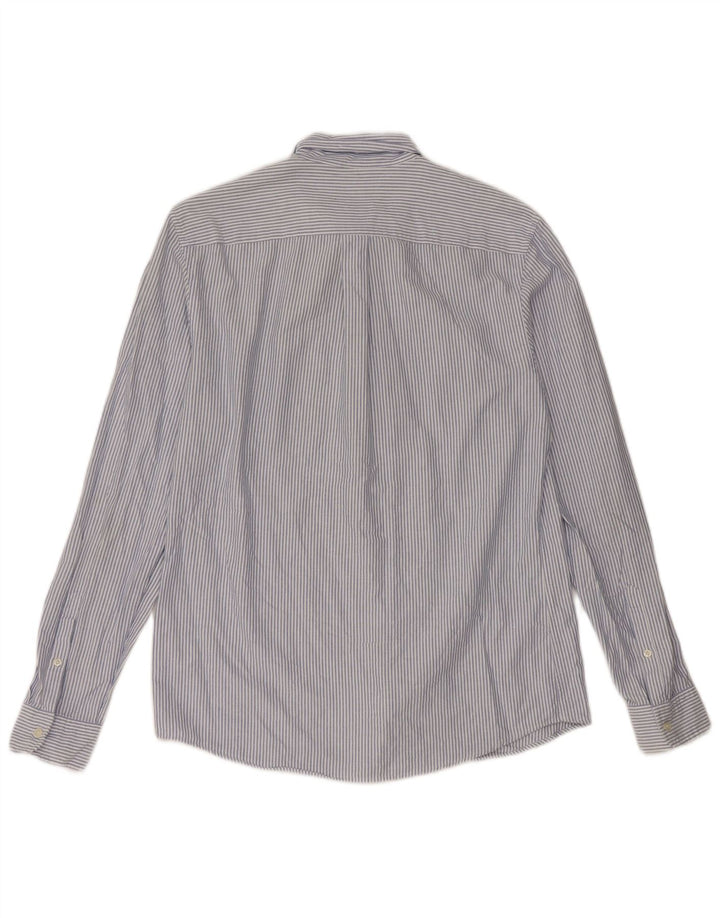 Camicia Uomo Reiss Large Blu Gessato in Cotone