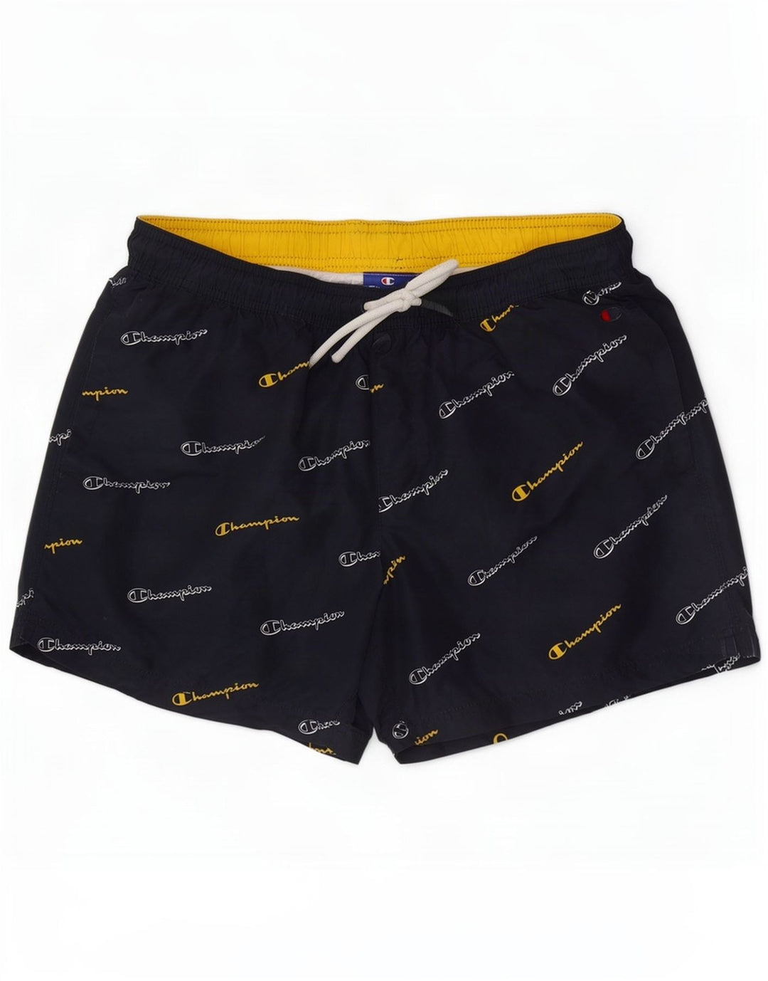 Pantaloncini da bagno grafici da uomo Champion, poliestere medio blu navy