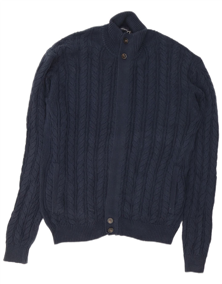 Maglione cardigan da uomo French Connection cotone medio blu navy