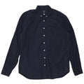 J. CREW Camicia alta da uomo XL Cotone maculato blu navy