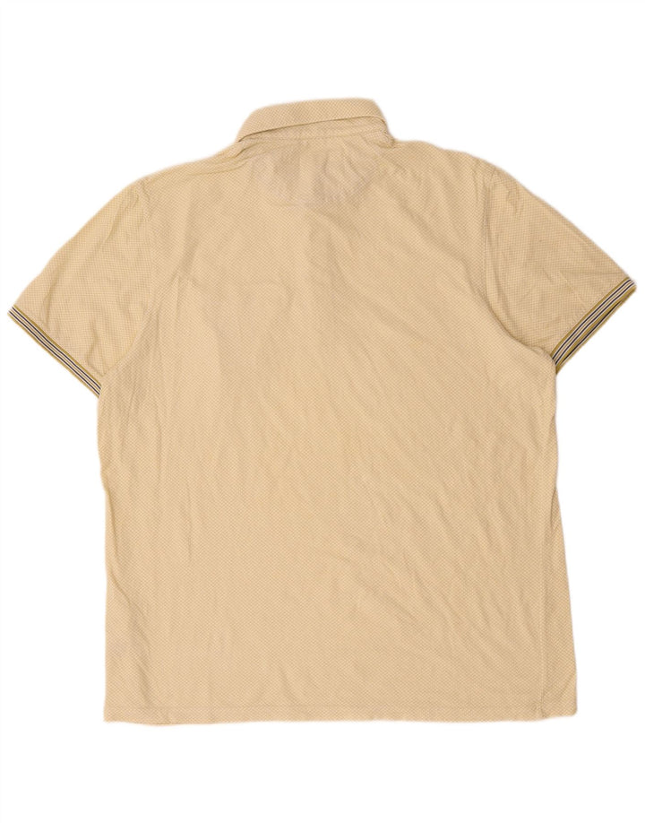 Polo da uomo Ted Baker taglia 5 XL in cotone maculato giallo