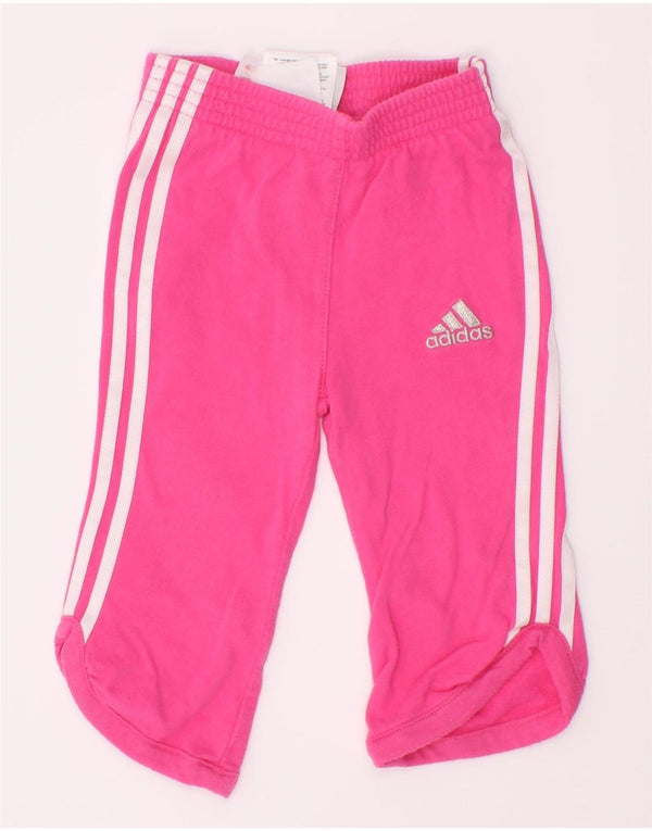 Pantaloni Tuta Adidas Bambina Capri 3-6 Mesi Cotone Rosa