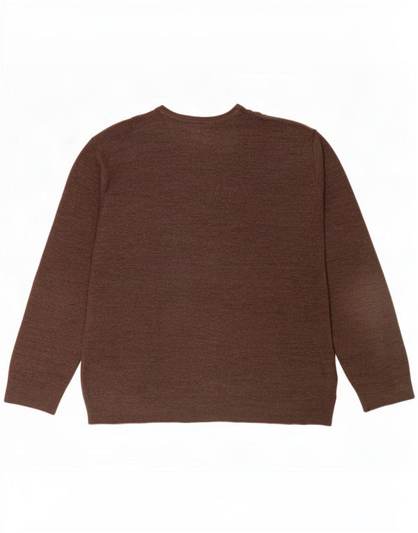 Maglione maglione girocollo da uomo Marks & Spencer 2XL acrilico marrone