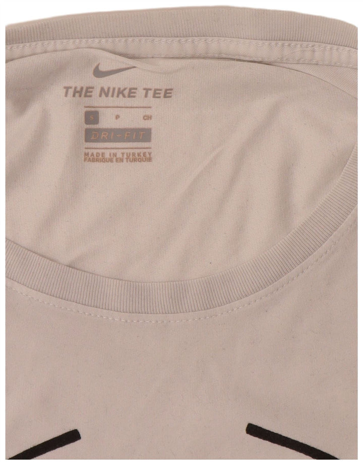T-shirt grafica Nike Dri Fit da uomo, piccola, bianca