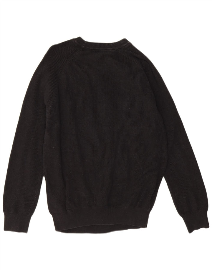 Maglione Zara da uomo con scollo a barca grande in cotone nero