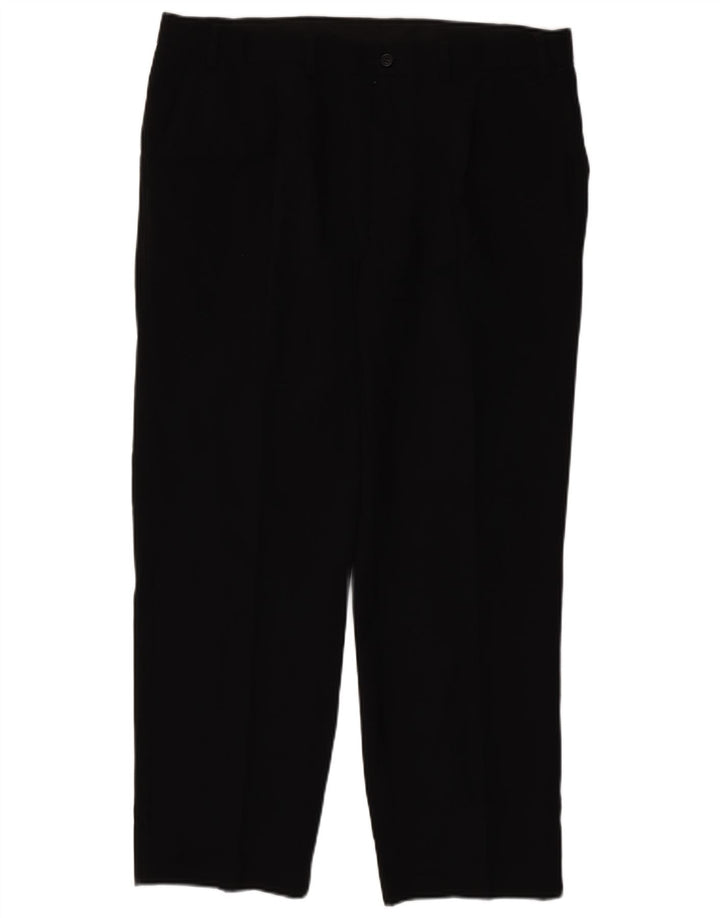 Pantaloni chino dritti da uomo Marks & Spencer W38 L29 poliestere nero