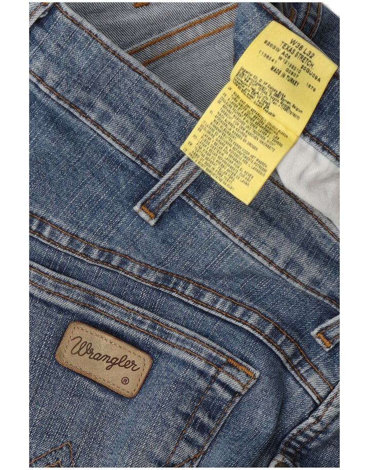 Jeans dritti elasticizzati Texas da uomo Wrangler W38 L32 cotone blu