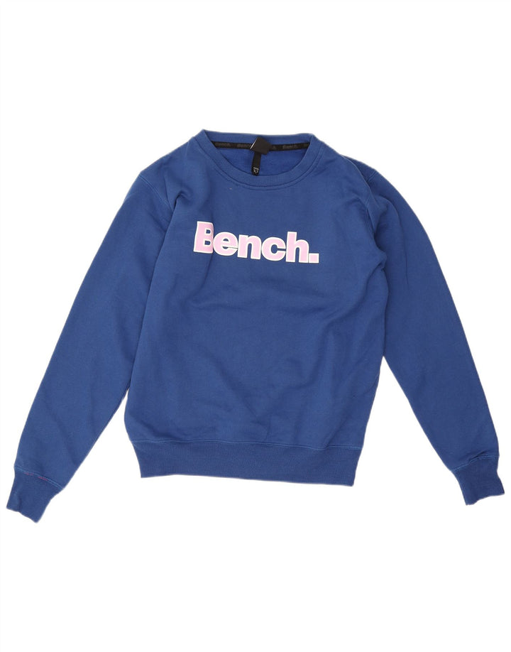 Felpa grafica da donna Bench UK 12 Cotone blu medio