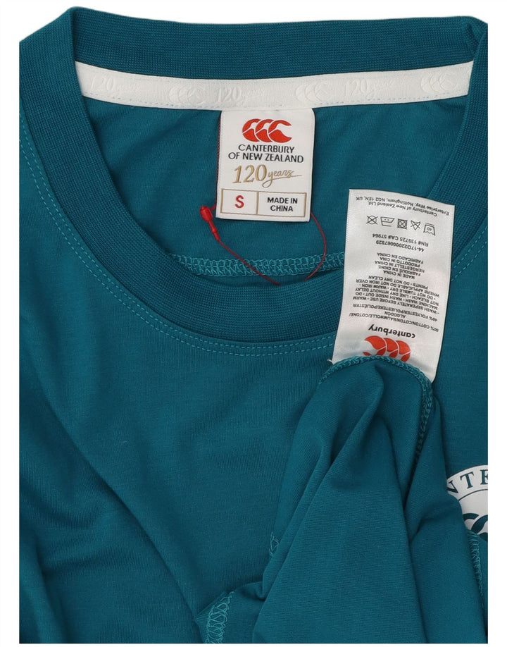 Canterbury T-shirt da uomo Top piccola in cotone blu