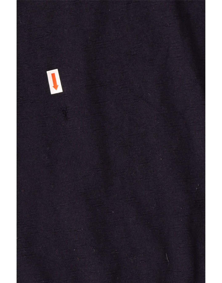 Maglione maglione girocollo da uomo Lacoste taglia 4 medio blu navy lana vergine