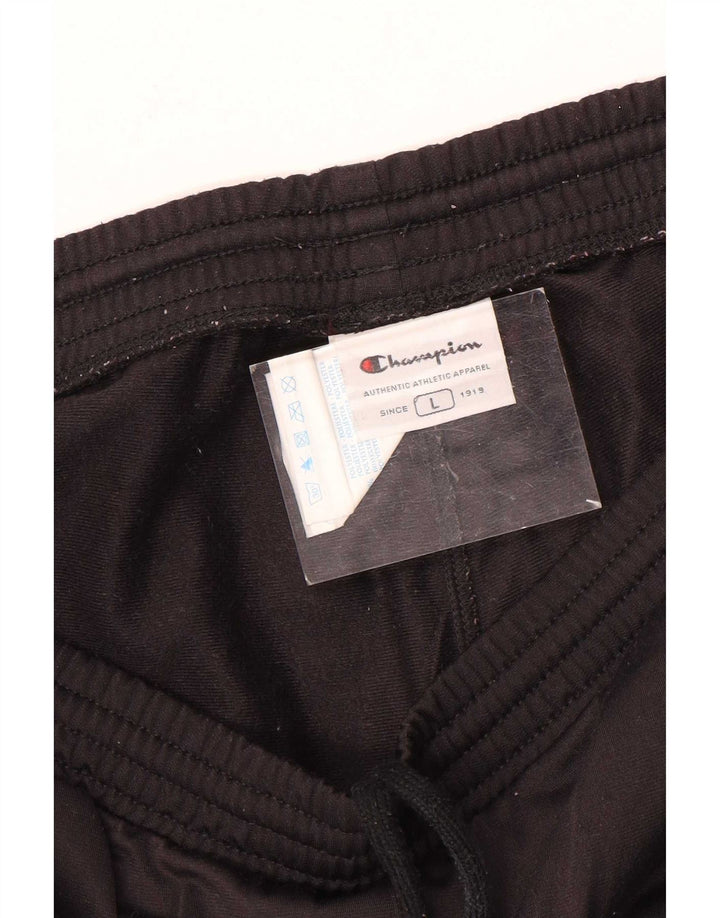 Pantaloni da tuta con grafica Champion da uomo, grandi, in poliestere color block nero