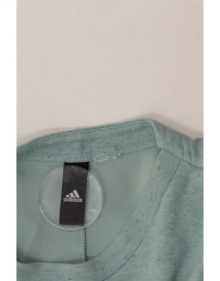 Felpa oversize da donna ADIDAS, maglione UK 14 verde medio screziato
