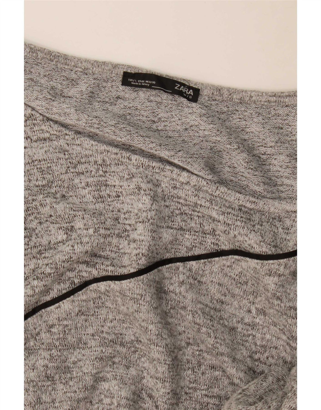 Top Zara da donna oversize con maniche a 3/4 UK 16 grande grigio screziato