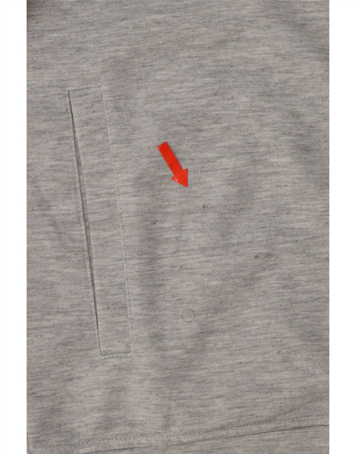 JACK & JONES Mens Core Zip Hoodie Sweater Small Grey Colourblock Polyester Vintage Jack & Jones and Second-Hand Jack & Jones from Messina Hembry 