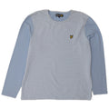 Lyle & Scott Top da uomo a maniche lunghe XL blu gessato