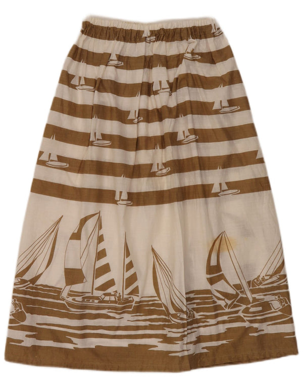 Gonna longuette con grafica trasparente da donna Marc Aurel W30 a righe marrone medio