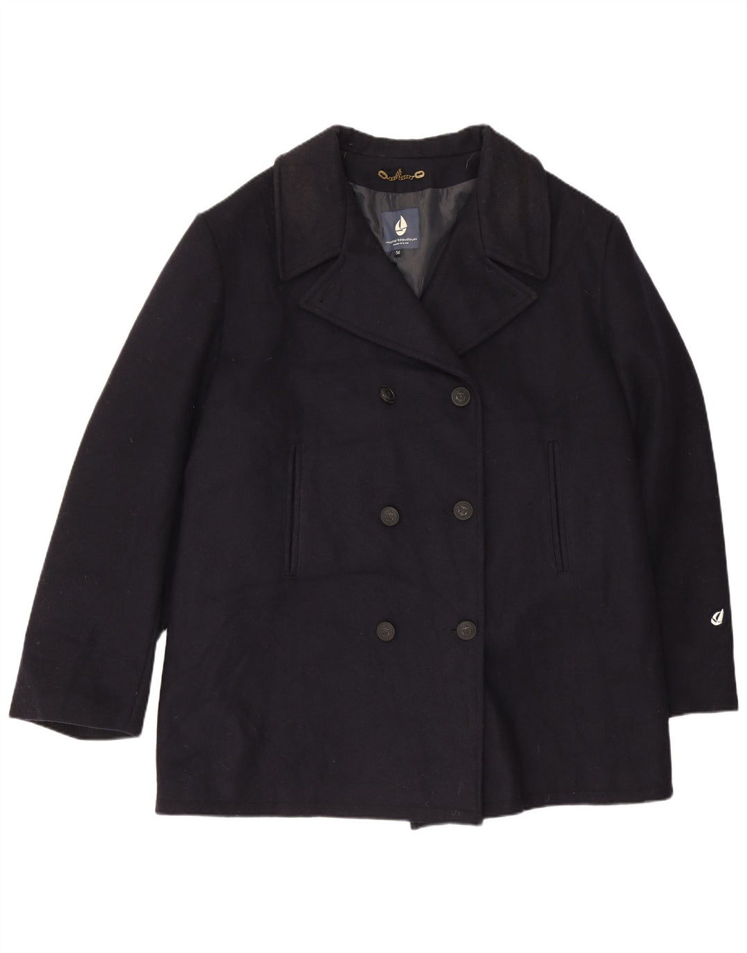 Cappotto da marinaio da uomo Michel Beaudouin IT 56 4XL Lana blu navy