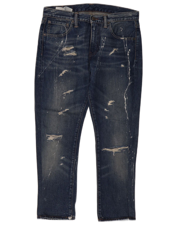 Jeans Levi's da donna 527 slim invecchiati W32 L28 cotone blu