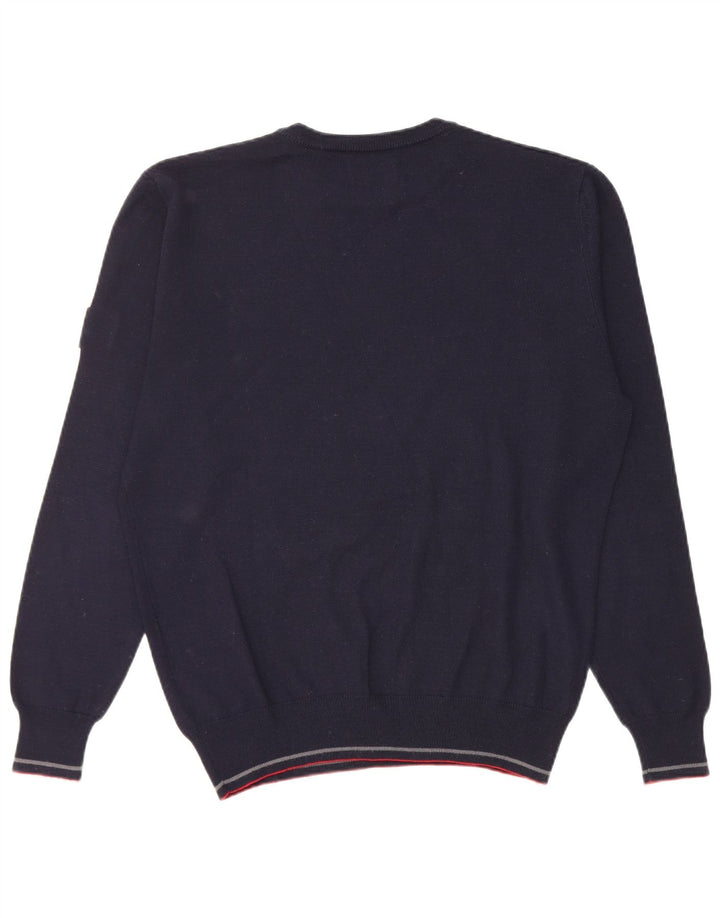 Refrigiwear Maglione girocollo da uomo vestibilità regolare girocollo piccolo blu navy