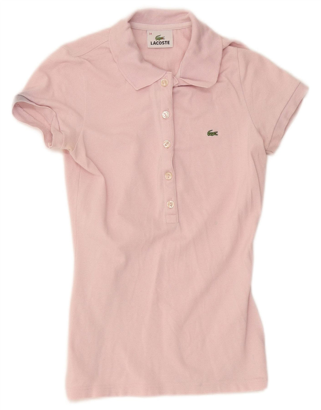 Polo da donna Lacoste taglia 34 piccola in cotone rosa