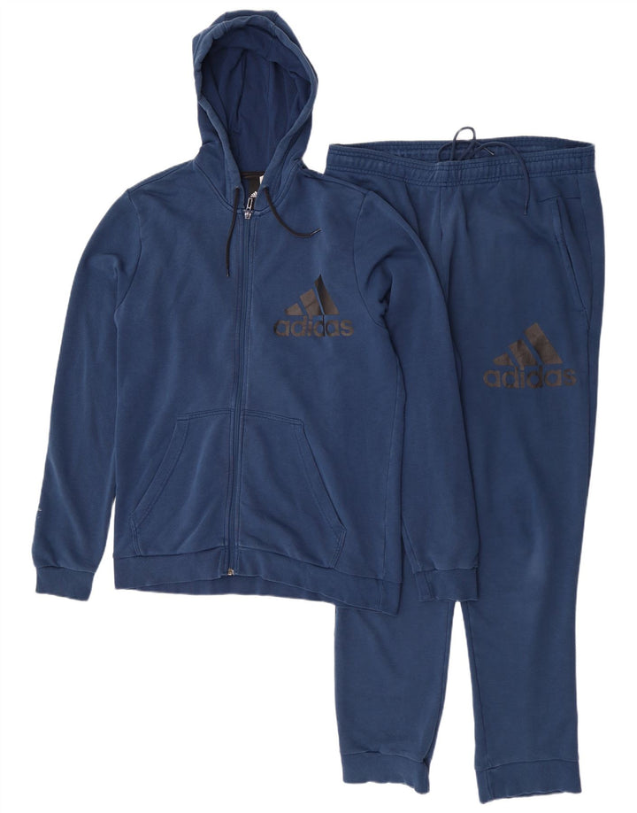 Tuta intera Adidas da uomo con grafica grande blu