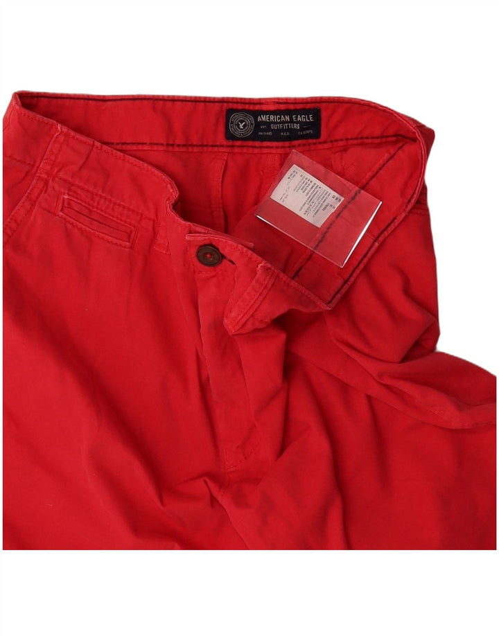 AMERICAN EAGLE OUTFITTERS Mens Chino Shorts W32 Medium Red Cotton