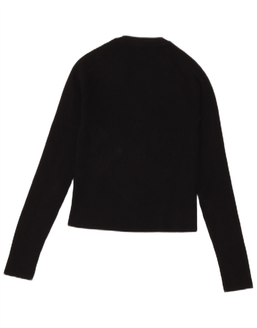 Top corto da donna Zara a maniche lunghe UK 8 piccolo in viscosa nera