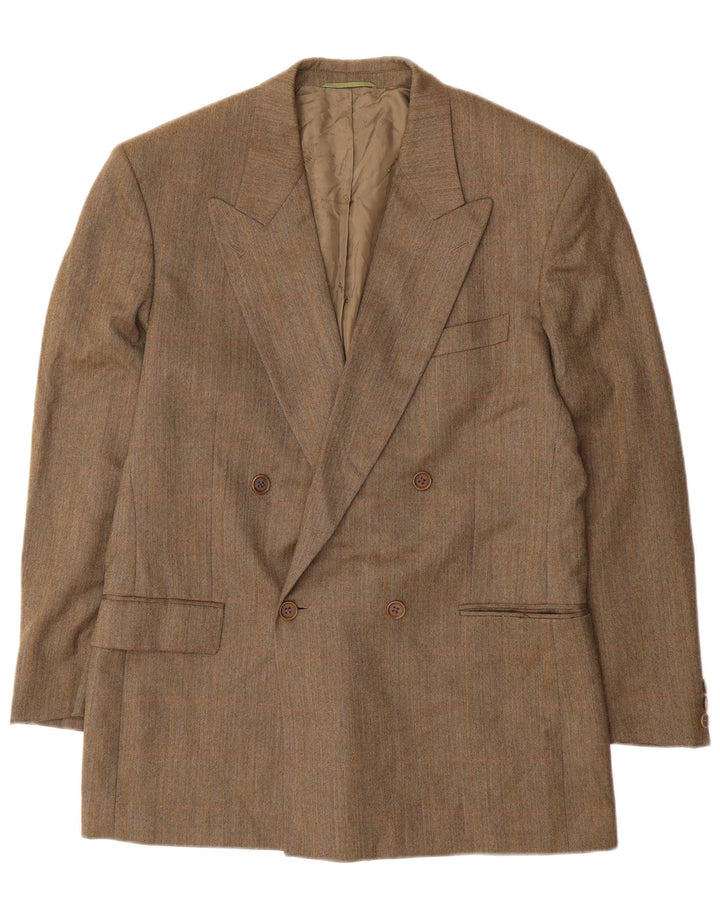 Giacca blazer doppiopetto da uomo City Time IT 50 Large in lana marrone