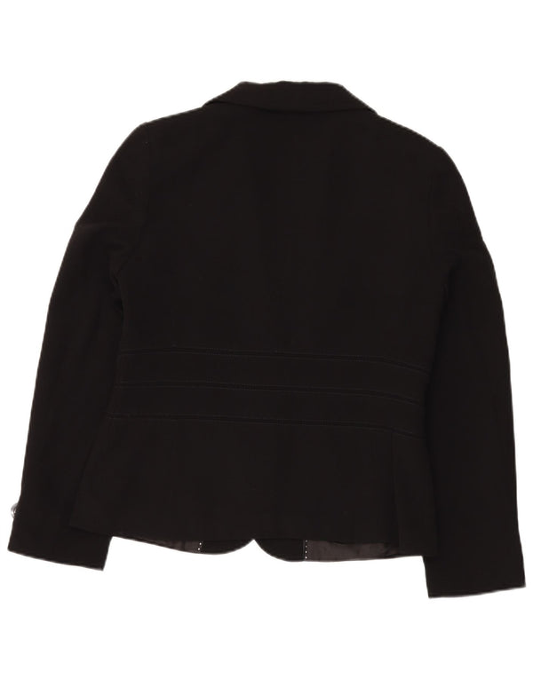 Giacca blazer a 2 bottoni Marks & Spencer da donna UK 14 poliestere nero medio