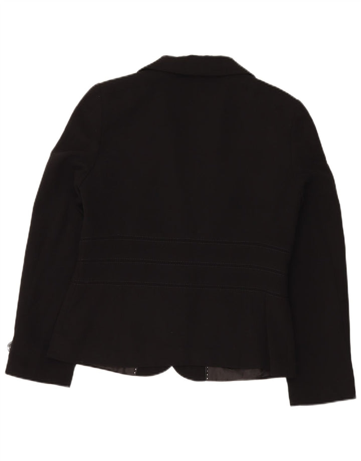 Giacca blazer a 2 bottoni Marks & Spencer da donna UK 14 poliestere nero medio