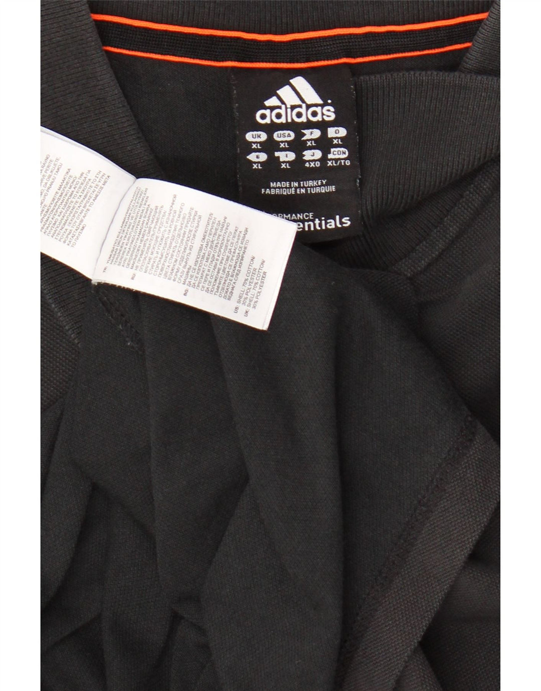 Polo Adidas Climalite da uomo XL in cotone nero