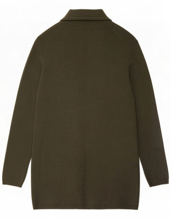 Maglione cardigan aperto a linea lunga da donna Zara UK 14 Large Verde
