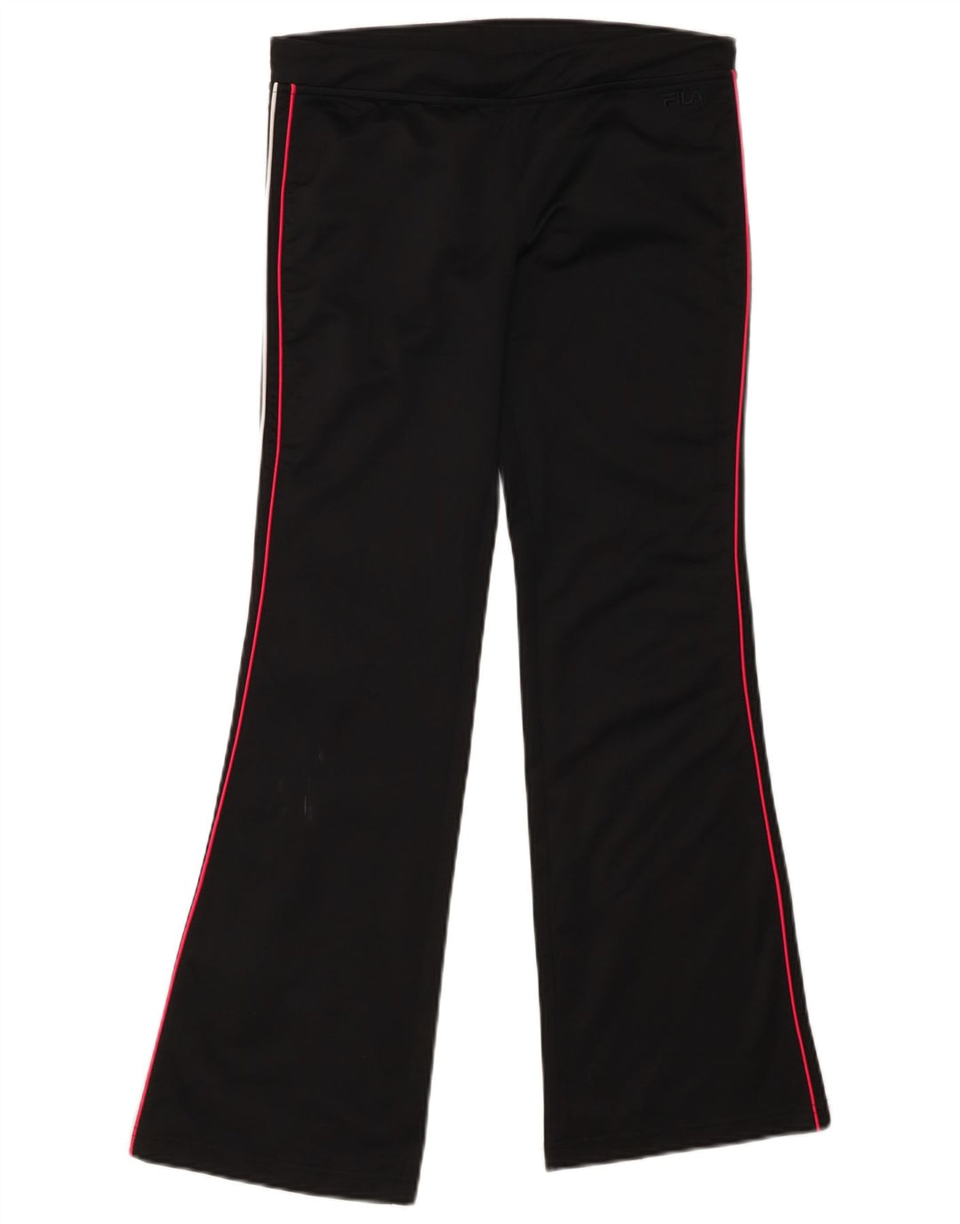 FILA Womens Flare Tracksuit Trousers UK 10 Small Black Polyester