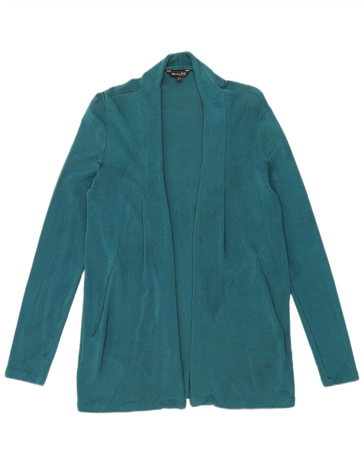 Maglione cardigan aperto da donna Massimo Dutti UK 14 Blu medio