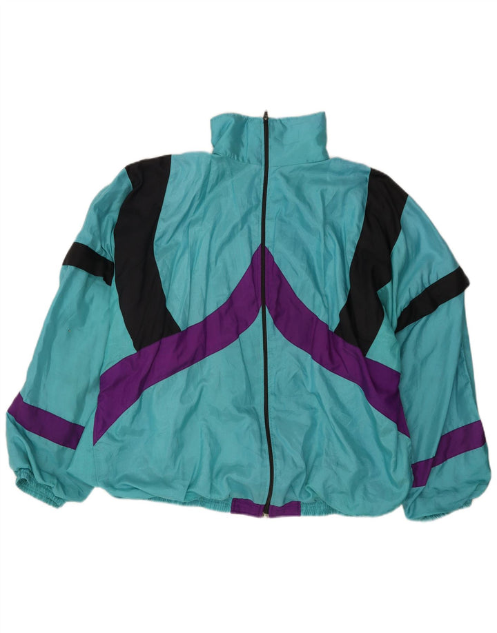 Giacca da tuta da uomo vestibilità ampia VINTAGE grande color turchese