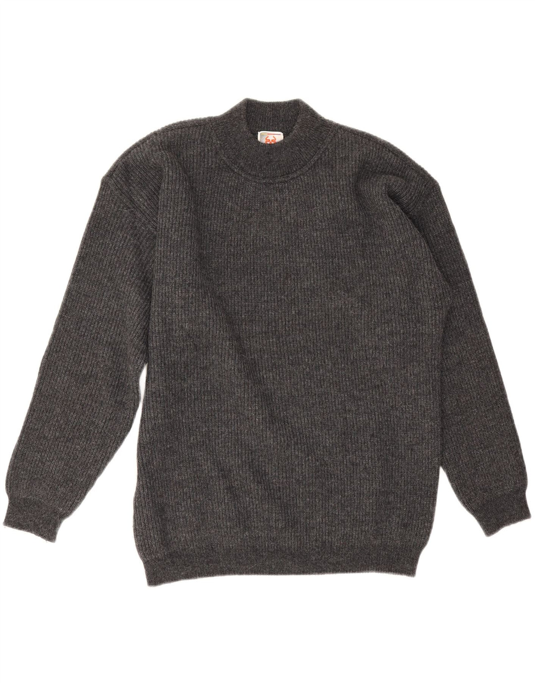 Maglione da uomo Stefanel a collo alto in lana grigio medio