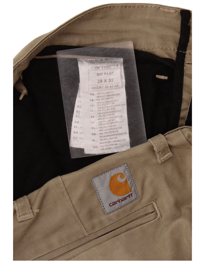 Pantaloni chino slim da uomo CARHARTT W29 L32 in cotone beige